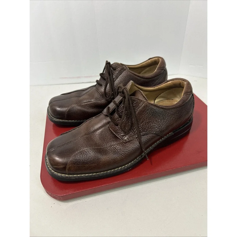 GH Bass and CO Mens 10.5 M Bass Lex Brown Lace Up Oxford‎ Multi Textured Shoes